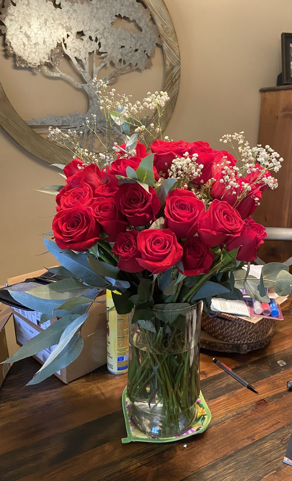 Premium Romantic Red Rose Arrangement